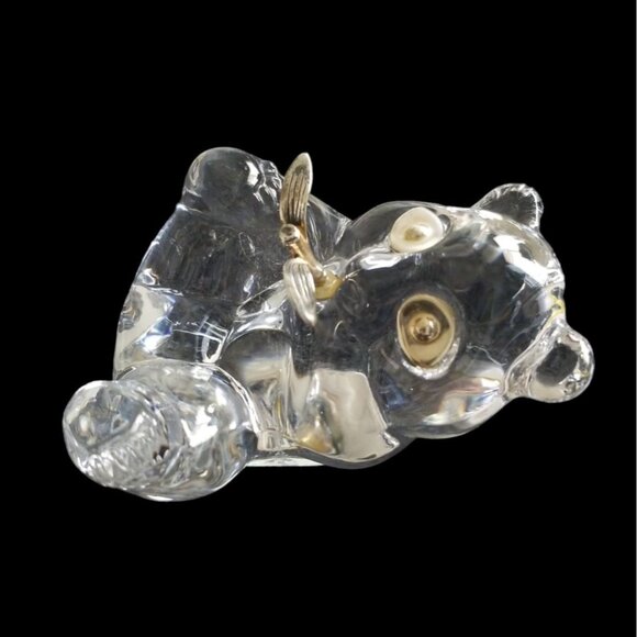 Igor Carl Faberge Panda Bear Paperweight Glass Art Signed 1989 FM Made in France - Picture 15 of 16